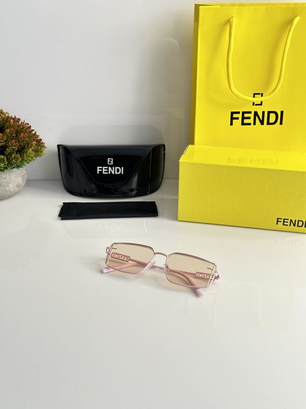 Fendii Unisex Pink Elegent Sunglasses