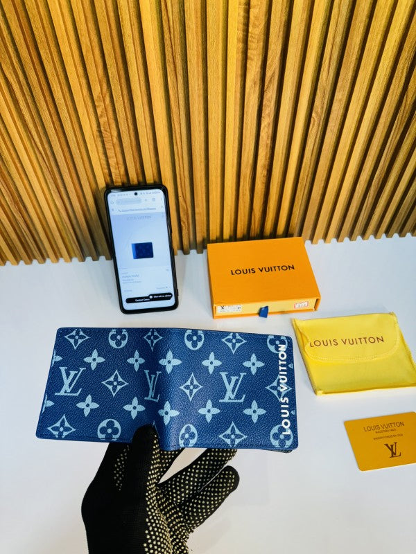 LOUIS VUITTO N BLUE PRINTED PREMIUM QUALITY WALLET