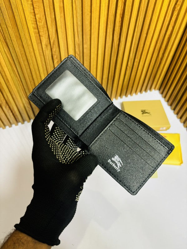 BURBERR Y FULL BLACK PRINTED PREMIUM QUALITY WALLET