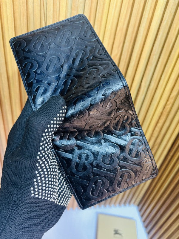 BURBERR Y FULL BLACK PRINTED PREMIUM QUALITY WALLET