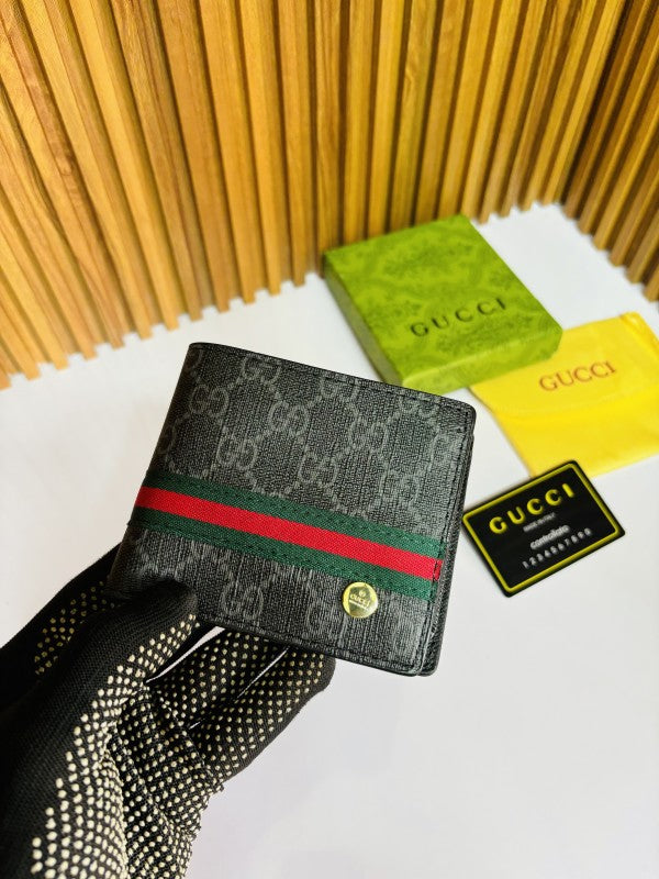 GUCC I FULL BLACK PRINTED PREMIUM QUALITY WALLET