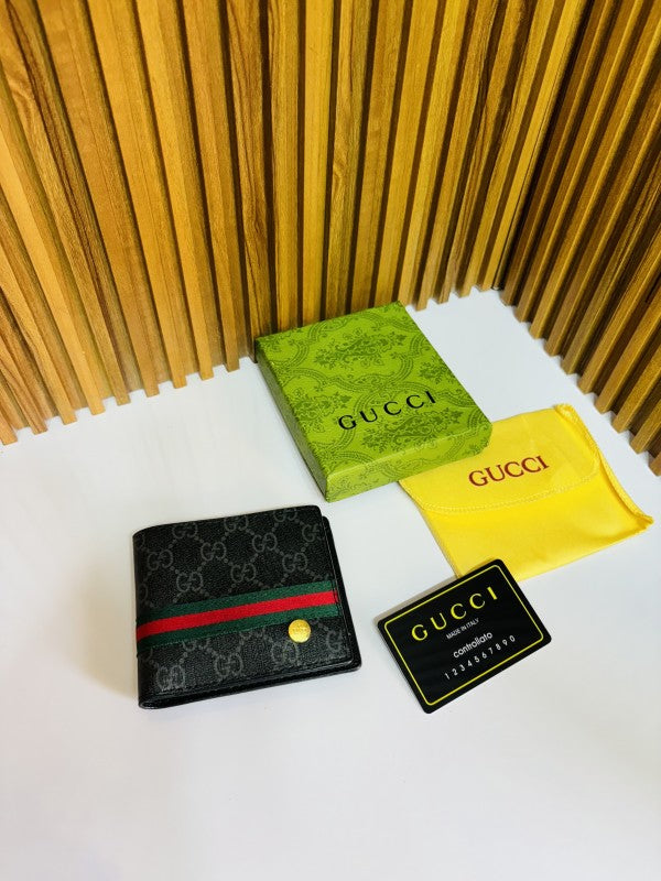GUCC I FULL BLACK PRINTED PREMIUM QUALITY WALLET