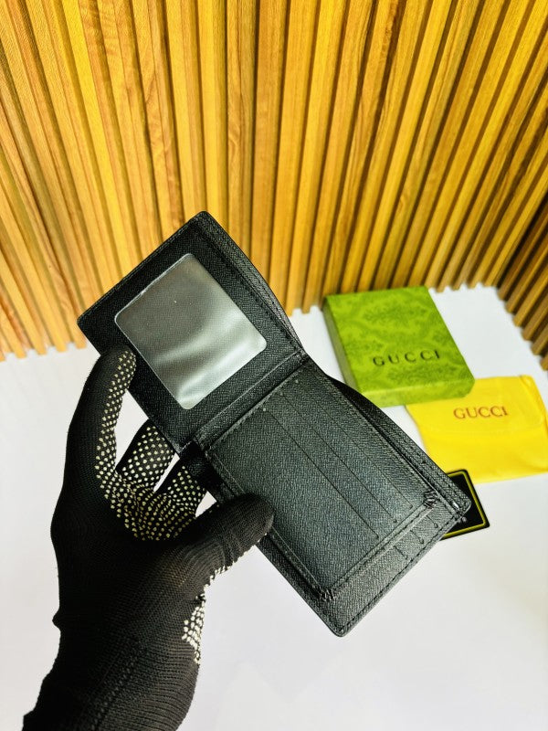 GUCC I FULL BLACK PRINTED PREMIUM QUALITY WALLET