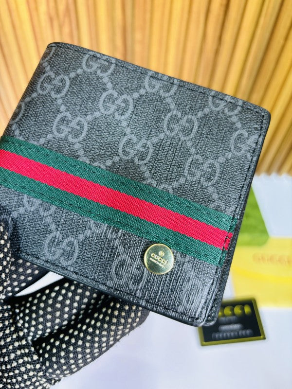 GUCC I FULL BLACK PRINTED PREMIUM QUALITY WALLET
