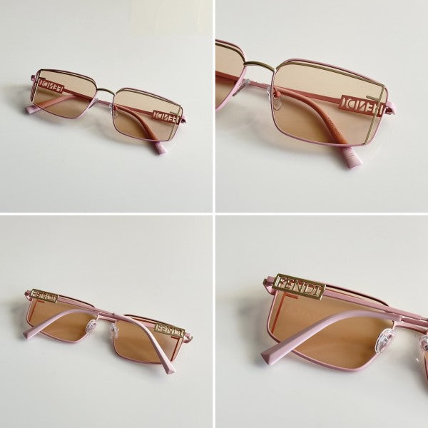 Fendii Unisex Pink Elegent Sunglasses