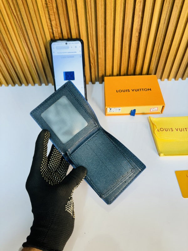 LOUIS VUITTO N BLUE PRINTED PREMIUM QUALITY WALLET