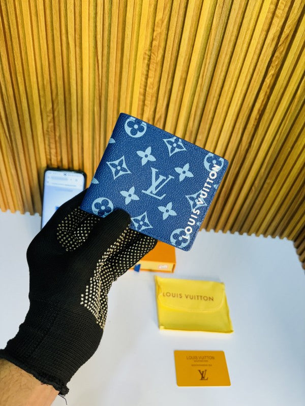 LOUIS VUITTO N BLUE PRINTED PREMIUM QUALITY WALLET