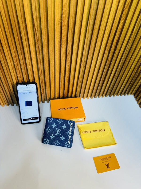 LOUIS VUITTO N BLUE PRINTED PREMIUM QUALITY WALLET