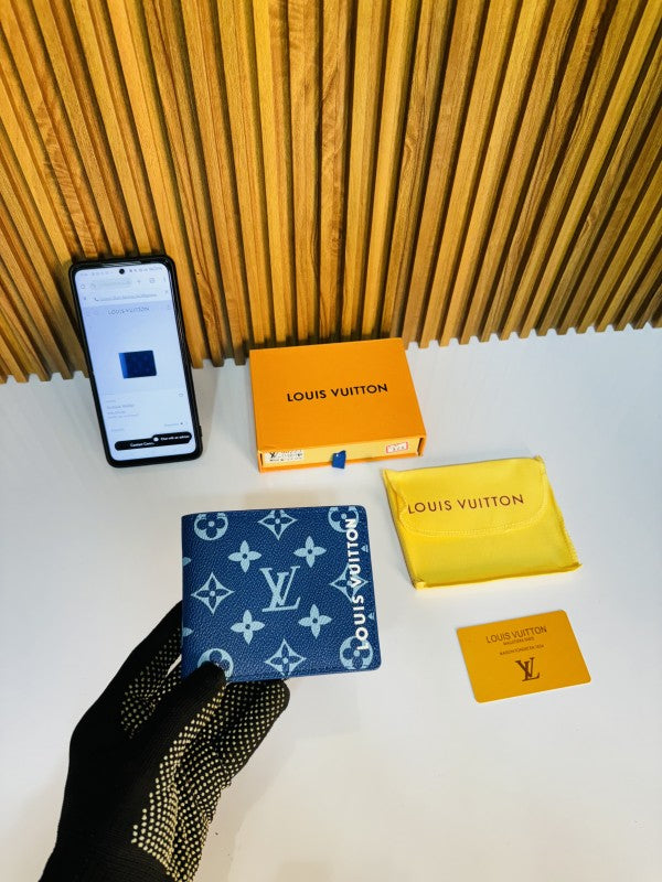 LOUIS VUITTO N BLUE PRINTED PREMIUM QUALITY WALLET