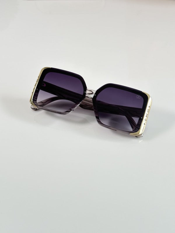 Louiis Vuitton Marble and Black Edge Sunglasses