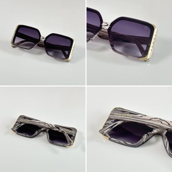 Louiis Vuitton Marble and Black Edge Sunglasses