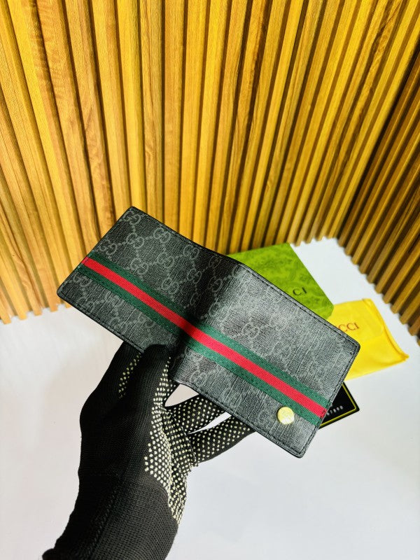 GUCC I FULL BLACK PRINTED PREMIUM QUALITY WALLET